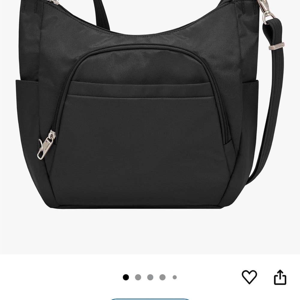Black Women’s TravelOn Classic Crossbody Bucket Bag. Anti-Theft Used once